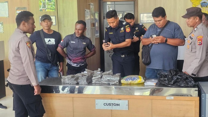 PLBN Skouw Gagalkan Penyelundupan Ganja 2,1 Kg dari Papua Nugini